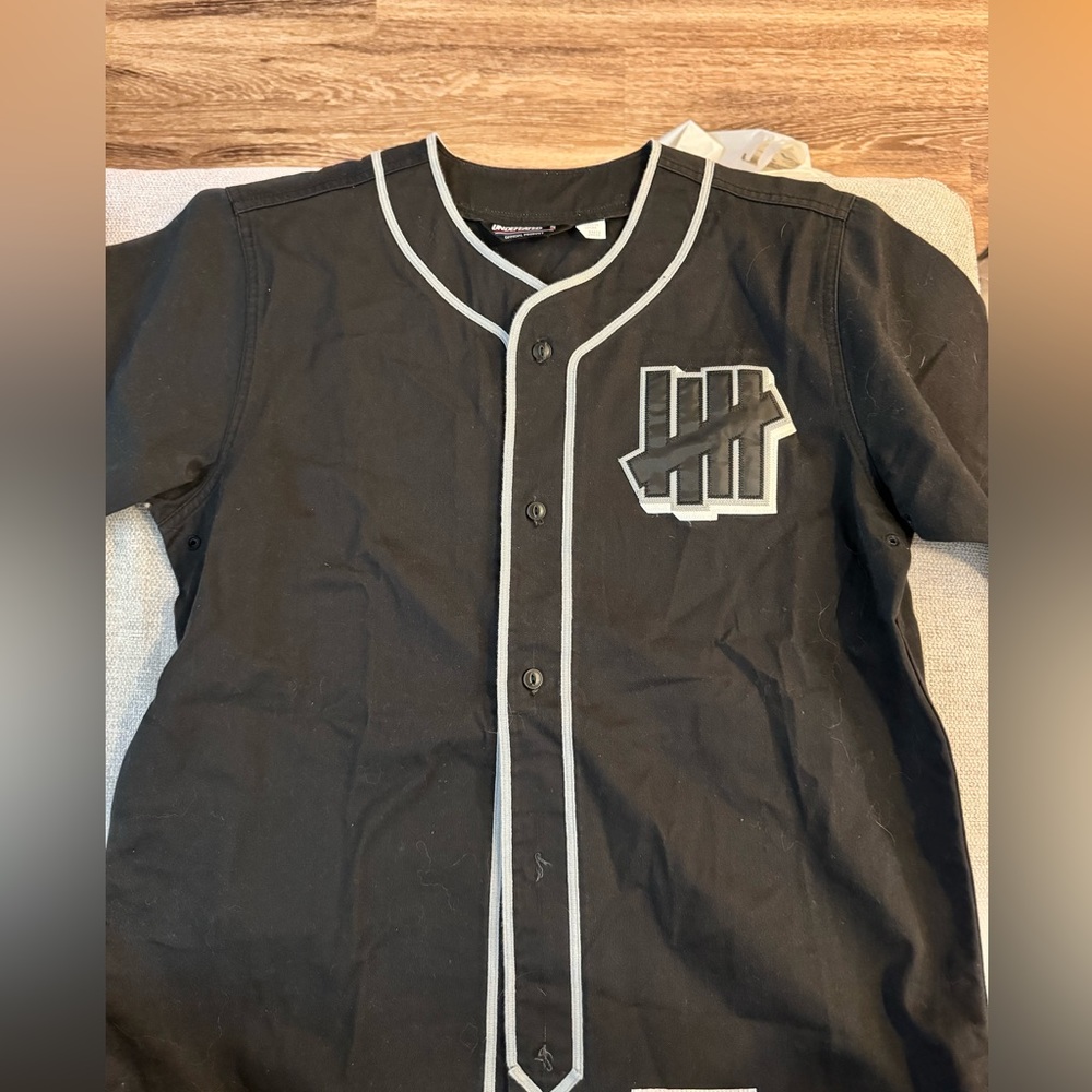 UNDEFEATED HEAD HUNTER BASEBALL JERSEY  BLACK FADED SMALL
